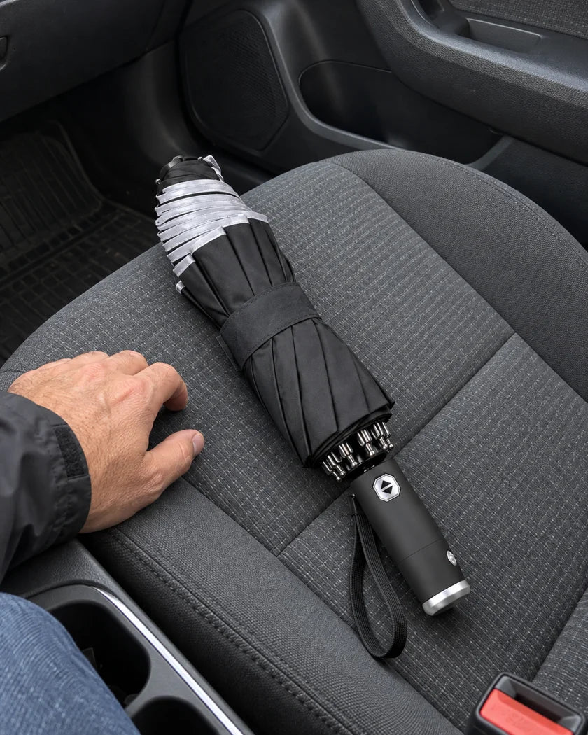 KI-generiertes Beispielbild: Rainy Umbrella auto