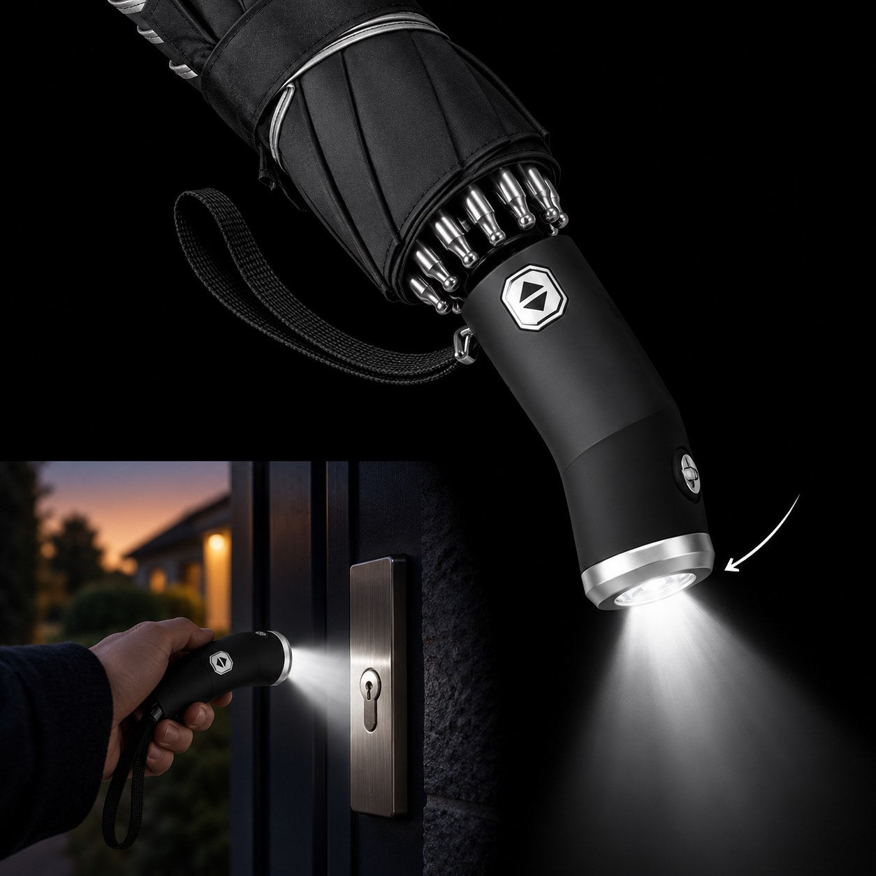 Eine Lichtquelle direkt am Griff.